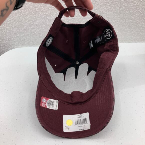 47 Black White Wine Cheetah Animal Print Hawkeye Iowa University Embroidered Hat - Picture 3 of 12